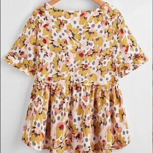 🔥SALE SHEIN FLORAL BLOUSE